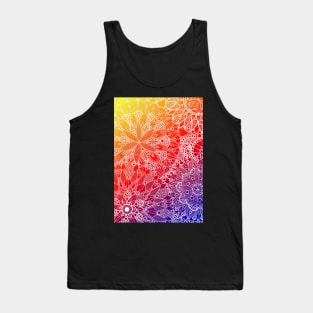 Rainbow Mandala Pattern Tank Top